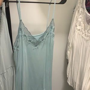 Blue lace tank top